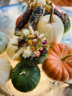 Dried Florals decorated pumpkin | Fall decor | Table Centerpiece decor | Seasonal Decoration | Local Pickup Only