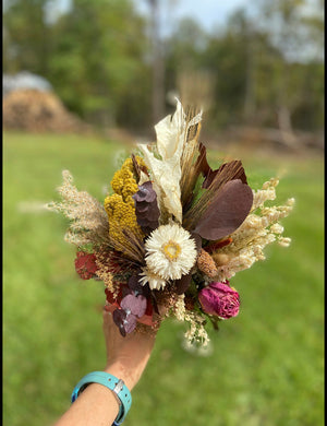 Seasonal Fall Floral Bunch- Herbal Home Decor*Small Dried Floral Bouquet-Autumn Fall Wedding Decor