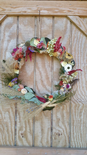 Dried Floral and herb Wreath: All Natural from Nature