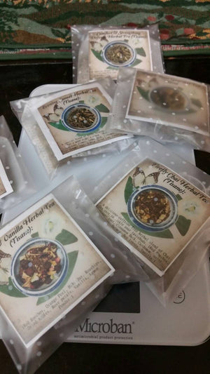 Gourmet Herbal Tea Blends Sample in 2 tea bag package* Set of 4