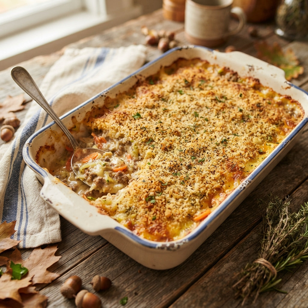 Creamy Farmhouse Venison and Garden Vegetable Casserole