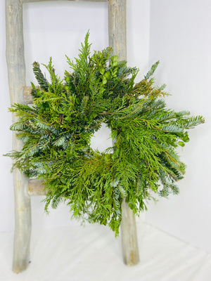 Fresh Cut Mixed Greenery Wreaths and Garlands by Laura Rhodes Naturals