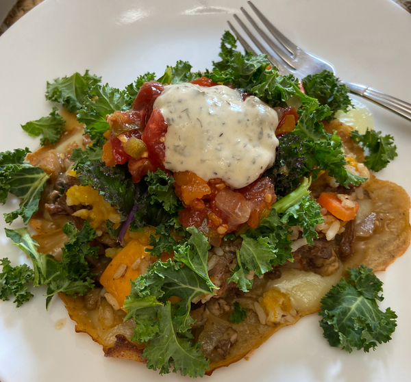 Open Face Venison, Veggie and Cheese Lentil Wrap - Laura Rhodes Naturals