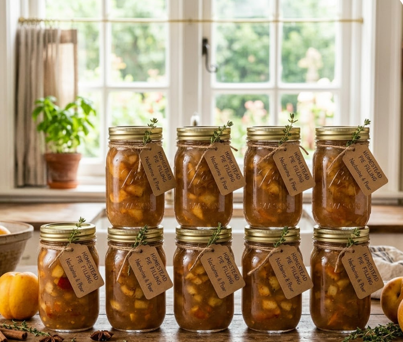 Spiced Nectarine and Pear Pie Filling Recipe