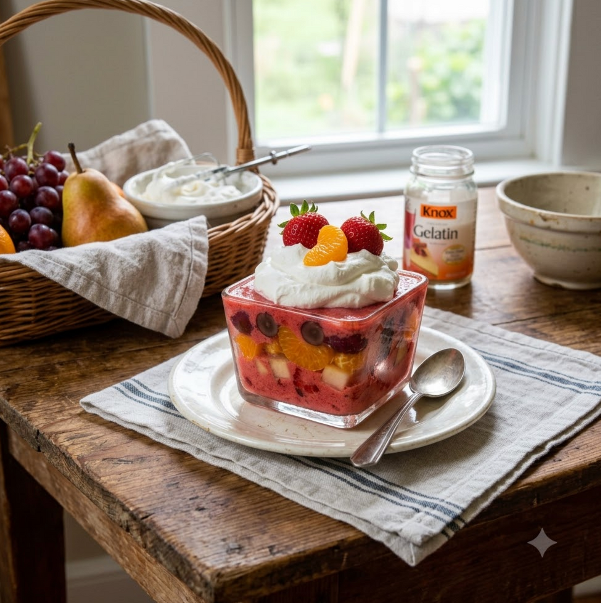Fresh Harvest Strawberry, Pear and Citrus Gelatin Salad