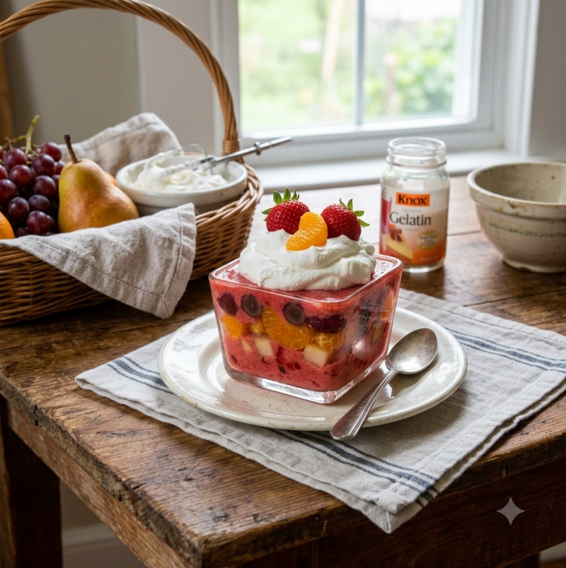 Fresh Harvest Strawberry, Pear and Citrus Gelatin Salad