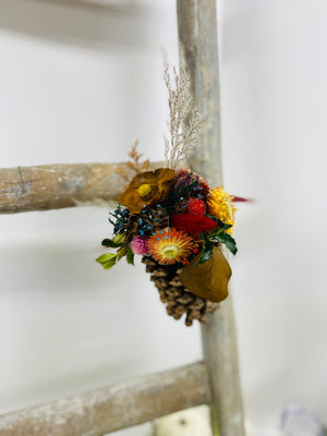 Pine cone with Dried Florals DIY Kit, Herbal, Botanicals | Seasonal Decor