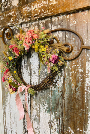 Dried Floral Spring Wreath