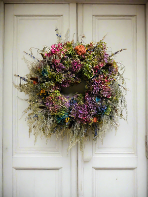 Dried Floral Hydrangea Wreath with Botanicals - Limited Edition
