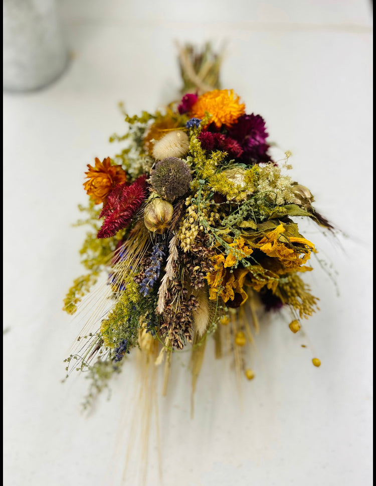 Harvest Praise, Dried Flower Bouquet, Natural Dried Plants