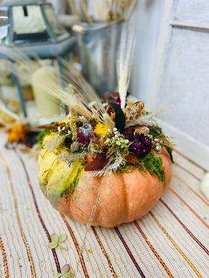 Dried Florals decorated pumpkin | Fall decor | Table Centerpiece decor | Seasonal Decoration | Local Pickup Only | 2024 Creations