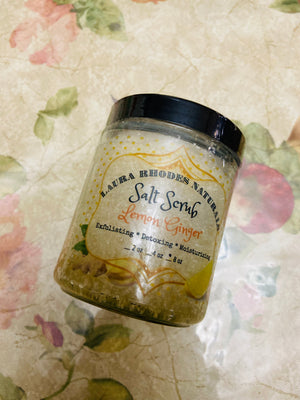 Lemon ginger salt scrub