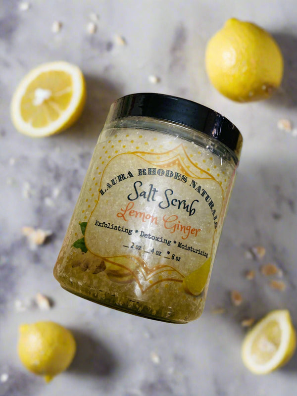 Lemon ginger salt scrub