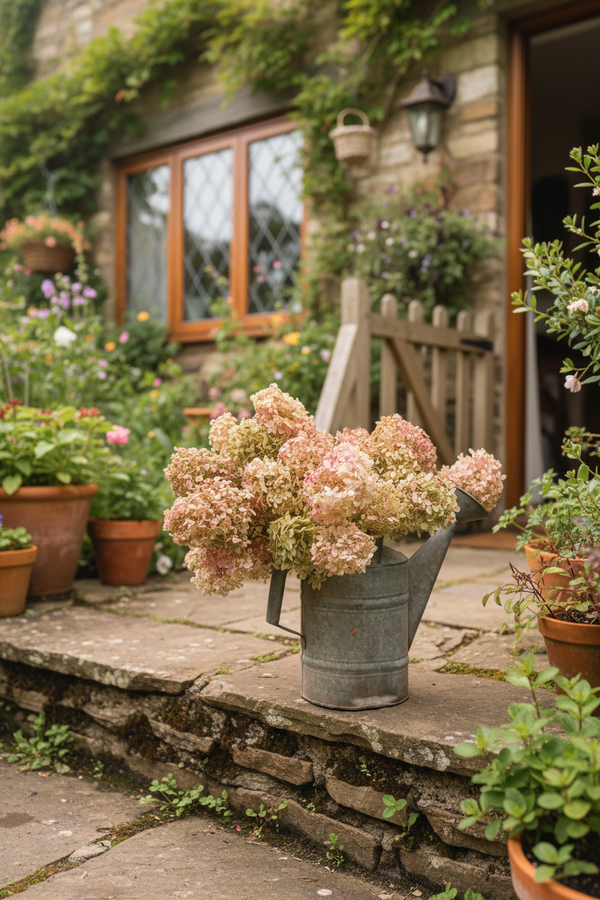 The Vintage Cottage Garden Collection: Limited Edition Vintage Cream and Blush Hydrangeas