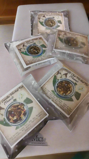 Gourmet Herbal Tea Blends Sample in 2 tea bag package* Set of 4