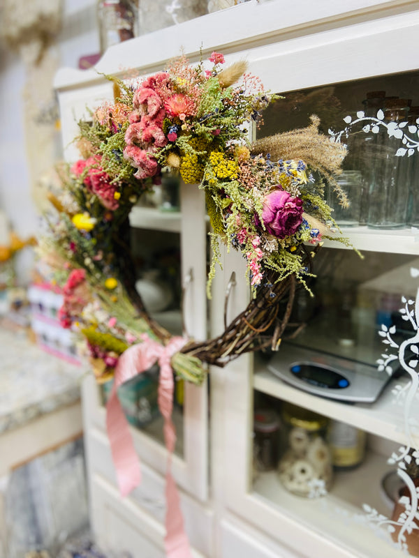 Dried Floral Spring Wreath