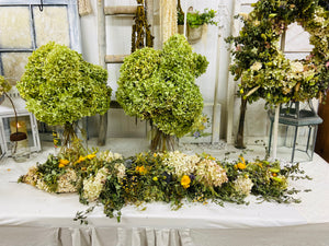 Dried Floral Hydrangea Garland with Botanicals - Limited Edition