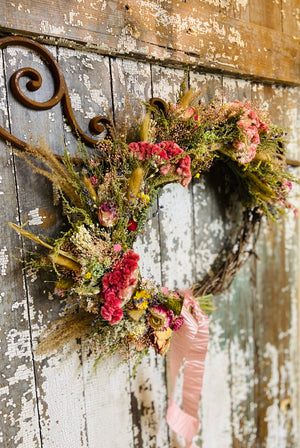 Dried Floral Spring Wreath