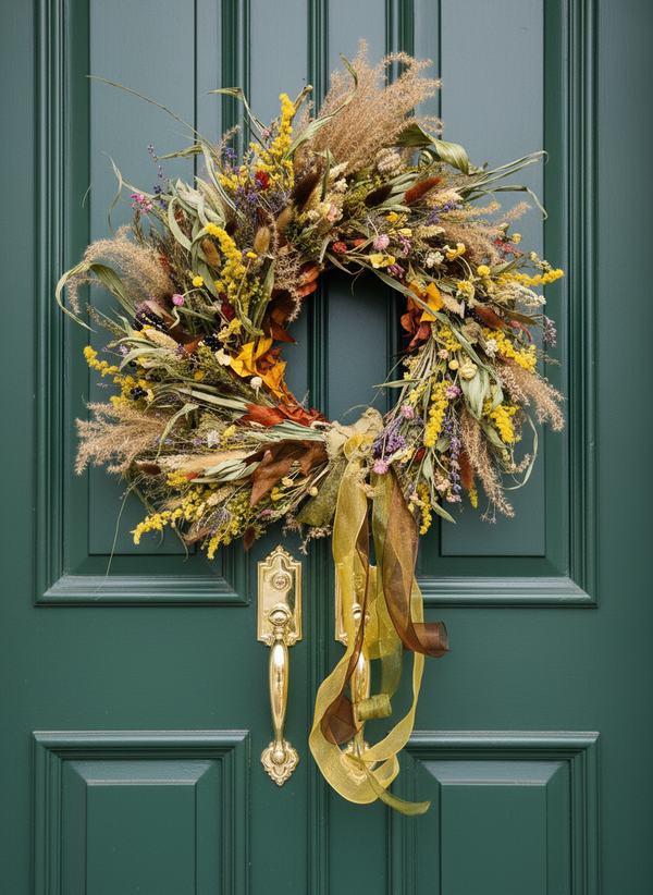 Rustic Fall Floral Wreath Autumn Joy