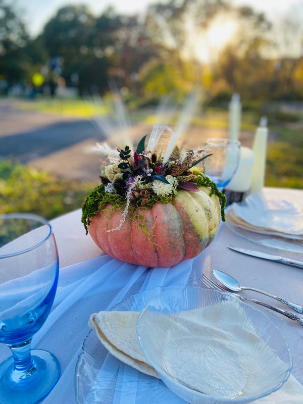 Dried Florals decorated pumpkin | Fall decor | Table Centerpiece decor | Seasonal Decoration | Local Pickup Only | 2024 Creations