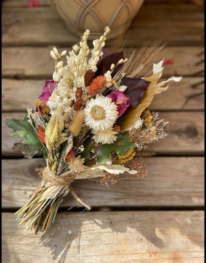 Seasonal Fall Floral Bunch- Herbal Home Decor*Small Dried Floral Bouquet-Autumn Fall Wedding Decor