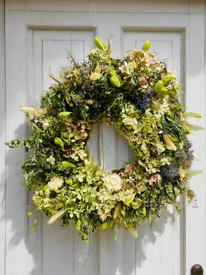 Dried Floral Hydrangea Wreath with Botanicals - Limited Edition