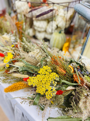 Southwestern Sunset Dried Floral Garland for Table Decor, Mantle Decor