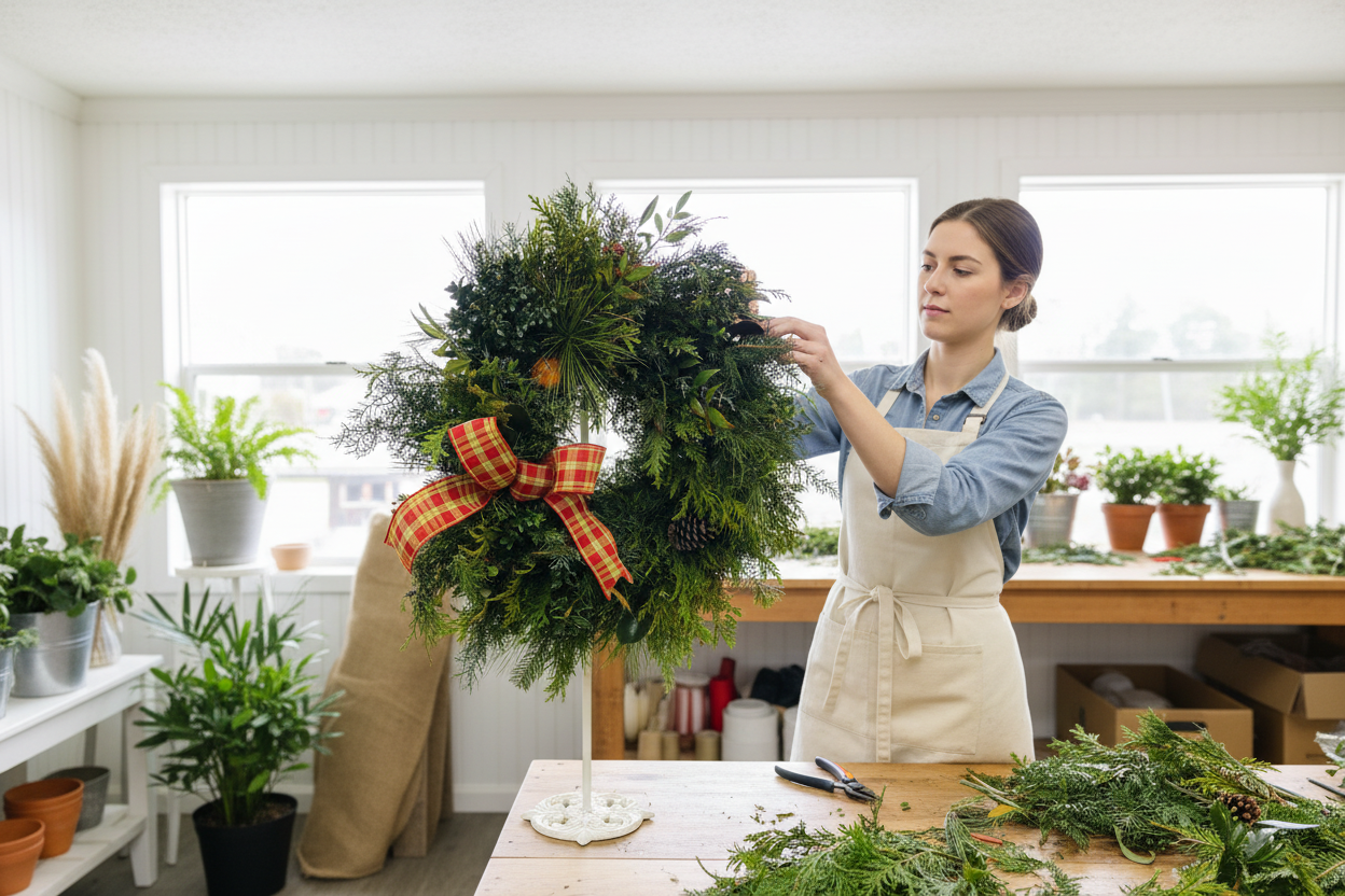 DIY Fresh cut Winter wreath or Garland Kit | Seasonal Winter Decor