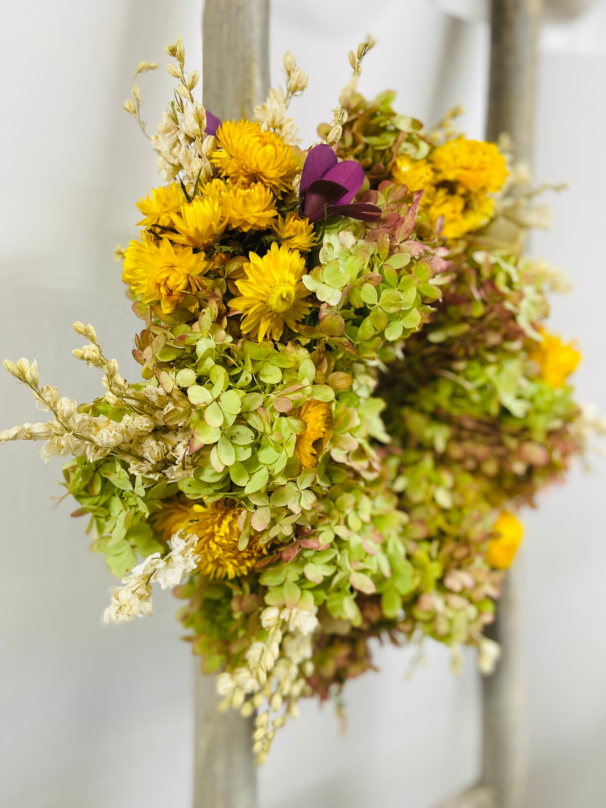 Dried Hydrangea Wreath — Tesoro Flowers