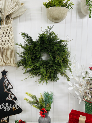Fresh cut seasonal wreath or garland | Seasonal Winter Decor