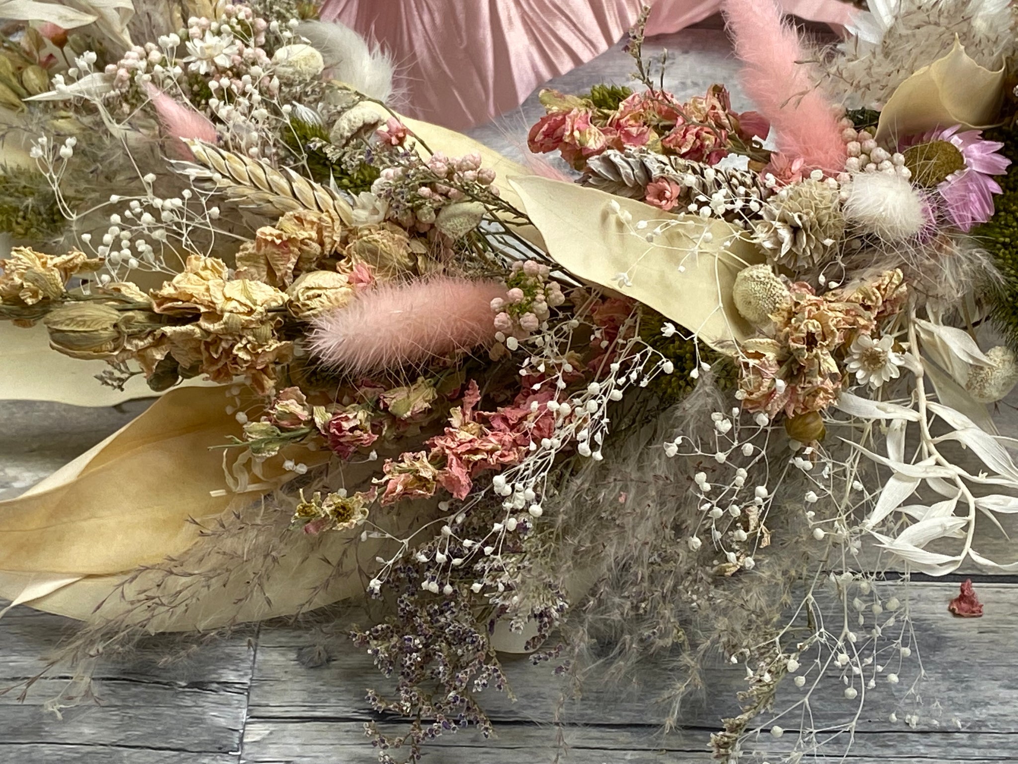 Dried Flower Bunch-Larkspur Pink – Sunny Meadows Flower Farm