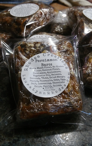 Low Gluten No Sugar Seasonal Persimmon Bars or Sweet Bread set of 8 Local Customers Only