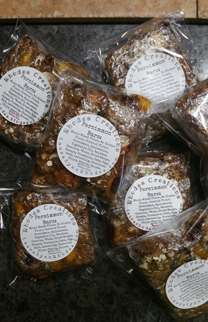 Low Gluten No Sugar Seasonal Persimmon Bars or Sweet Bread set of 8 Local Customers Only