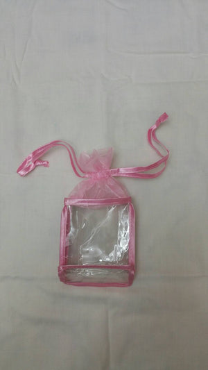 Organza top Soft VINYL BAG Rose*Cosmetics*Bath and Body*Gift Set Bag:Single Bag