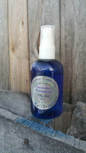 Pillow Mist Lavender Chamomile Relaxing and Soothing-4 oz. Cobalt Blue Sprayer Bottle